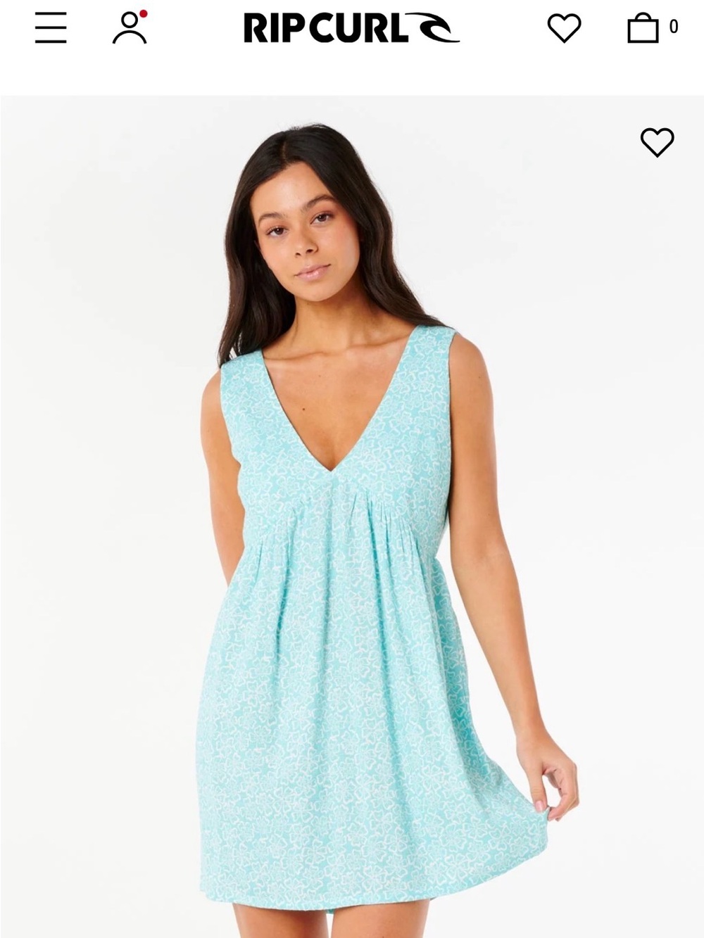 Rip Curl Turquoise Floral Dress